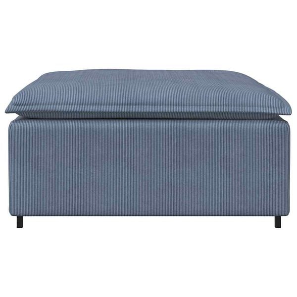 vidaXL modulær sofa fodskammel modul 100x100x48 cm blå