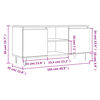 vidaXL tv-bord 104x35x50 cm konstrueret træ sonoma-eg