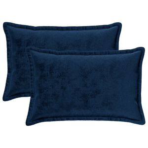 vidaXL Pudebetr&aelig;k 2 pcs HOUTEN M&oslash;rkebl&aring; 50 x 80 cm Flannel