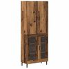 vidaXL Highboard Gammelt tr&aelig; 69,5 x 34 x 180 cm Konstrueret tr&aelig;