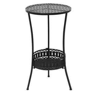 vidaXL bistrobord 40 x 70 cm metal sort