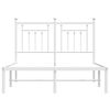 vidaXL sengeramme med sengegavl 120x190 cm metal hvid