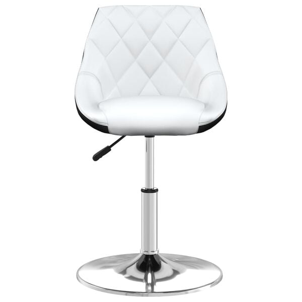 vidaXL drejelige spisebordsstole 2 stk. kunstl&aelig;der hvid og sort