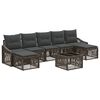 vidaXL Havesofa S&aelig;t 8 stk. Gr&aring; polyrattan