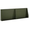 vidaXL St&oslash;ttemur 2 stk. 60 x 12 x 30 cm St&aring;l Olivengr&oslash;n