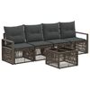 vidaXL Havesofa S&aelig;t 5 stk. Gr&aring; polyrattan