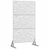 vidaXL Privatlivssk&aelig;rm 100 x 50 x 180 cm Rustfrit st&aring;l S&oslash;lv