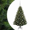 vidaXL Kunstig juletr&aelig; med kugler 120 cm 150 LED'er Varm hvid