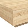 vidaXL sofabord med LED-lys 80x80x31 cm sonoma-eg