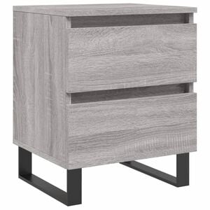 vidaXL sengebord 40x35x50 cm konstrueret tr&aelig; gr&aring; sonoma-eg