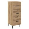 vidaXL Highboard Artisan Egetr&aelig; 34,5 x 34 x 180 cm Konstrueret tr&aelig;