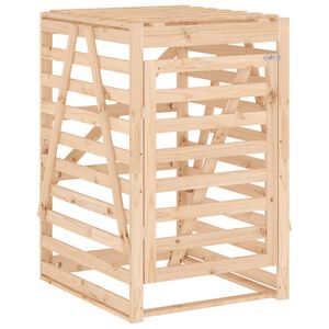 vidaXL skraldespandsskjuler 84x90x128,5 cm massivt fyrretr&aelig;