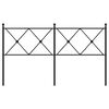 vidaXL udskiftningsgavl 150 cm metal sort
