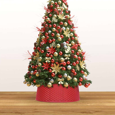 vidaXL skjuler til juletræsfod Ø54x19,5 cm rød