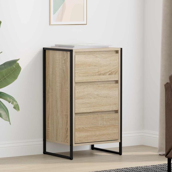 vidaXL Sideboard med skuffe Sonoma 42 x 36 x 75.5 cm Konstrueret tr&aelig;