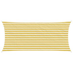 vidaXL Solsejl Gul og Hvid 2 x 4 m HDPE