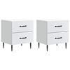 vidaXL Natskab 2 stk. Hvid 43 x 34,5 x 47,5 cm Konstrueret tr&aelig;