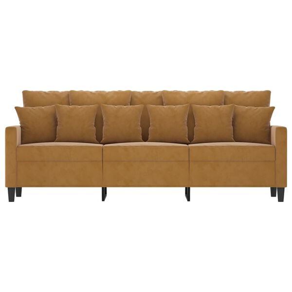 vidaXL 3-personers sofa 180 cm fl&oslash;jl brun