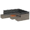 vidaXL Havesofa S&aelig;t med pude 9 pcs Gr&aring; polyrattan
