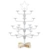 vidaXL Metal juletr&aelig; med holder KUOPIO 60 cm St&aring;l Hvid