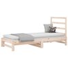 vidaXL daybed med udtr&aelig;k 2x(90x200) cm massivt fyrretr&aelig;