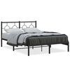 vidaXL sengeramme med sengegavl 140x200 cm metal sort
