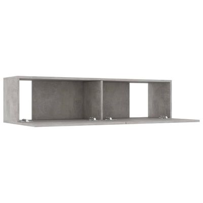 vidaXL tv-bord 120x30x30 cm konstrueret træ betongrå