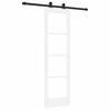vidaXL Skyded&oslash;r ORKDAL Hvid 61 x 198,5 cm Massivt fyrretr&aelig; og glas