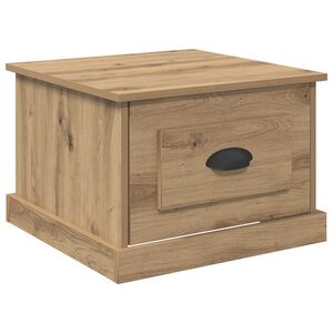 vidaXL Sofabord Artisan Egetr&aelig; 50 x 50 x 35 cm Konstrueret tr&aelig;