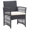 vidaXL havestole med hynder 2 stk. polyrattan sort