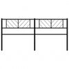 vidaXL sengegavl 200 cm metal sort