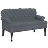vidaXL b&aelig;nk med rygl&aelig;n 119,5x64,5x75 cm velour m&oslash;rkegr&aring;
