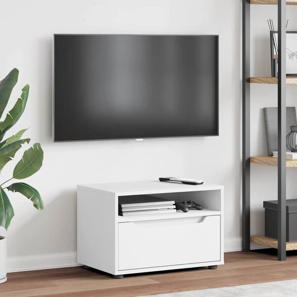 vidaXL tV-bord VISNES 60x40x38 cm konstrueret tr&aelig; hvid