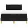 vidaXL LED Box Spring Bed med madras med LED Sort 120 x 200 cm Stof
