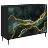 vidaXL Sideboard WIJHE Sort eg 102 x 33 x 76 cm Konstrueret tr&aelig;