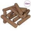 vidaXL Tr&aelig;dowels 12 pcs Brun &Oslash;8 x 35 mm Massivt tr&aelig;