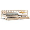 vidaXL daybed med skuffer 90x190 cm massivt fyrretr&aelig;