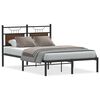 vidaXL sengeramme 120x190 cm uden madras konstrueret tr&aelig; brunt eg