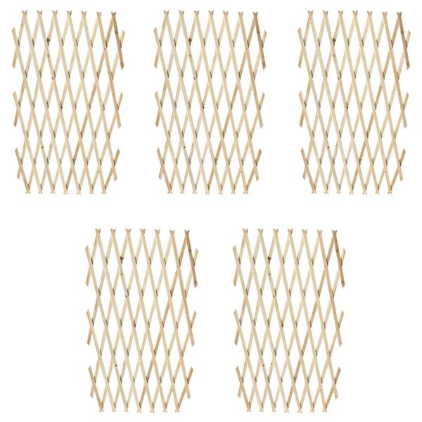 vidaXL espalierhegn 5 stk. massivt træ 180 x 90 cm