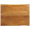 vidaXL bordplade 110x80x2,5 cm naturlig kant massivt mangotr&aelig;