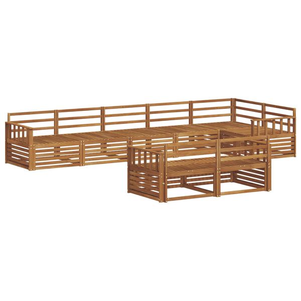 vidaXL Udend&oslash;rs sofagruppe 8 pcs Naturfarvet Massivt Akacietr&aelig;