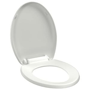 vidaXL toilets&aelig;de med soft-close og quick release-design hvid
