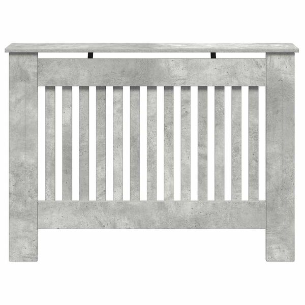 vidaXL Radiatorcover Beton Grå 112 x 19 x 81,5 cm Konstrueret træ