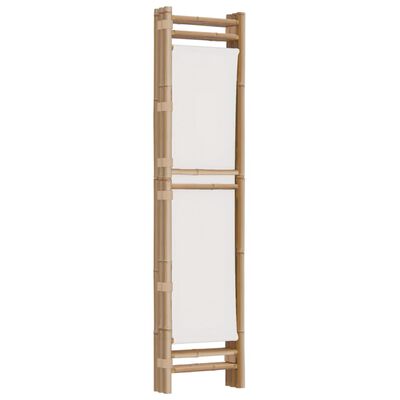 vidaXL 3-panels rumdeler 120 cm foldbar bambus og kanvas