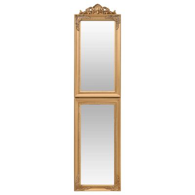 vidaXL fritstående spejl 40x160 cm guldfarvet