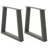 vidaXL sofabordsben V-formet 2 stk. antracit 50x(42-43,3) cm st&aring;l