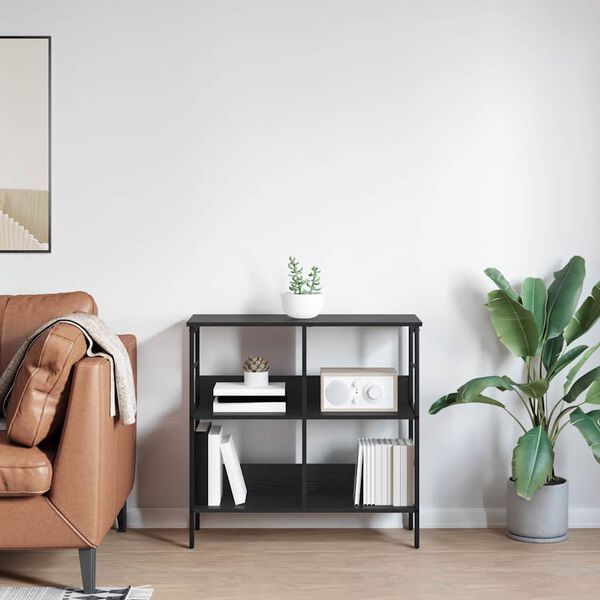 vidaXL Bogreol Sort eg 82 x 32 x 79 cm Konstrueret tr&aelig;