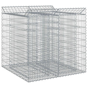 vidaXL Gabion h&oslash;jbed 2 pcs S&oslash;lv