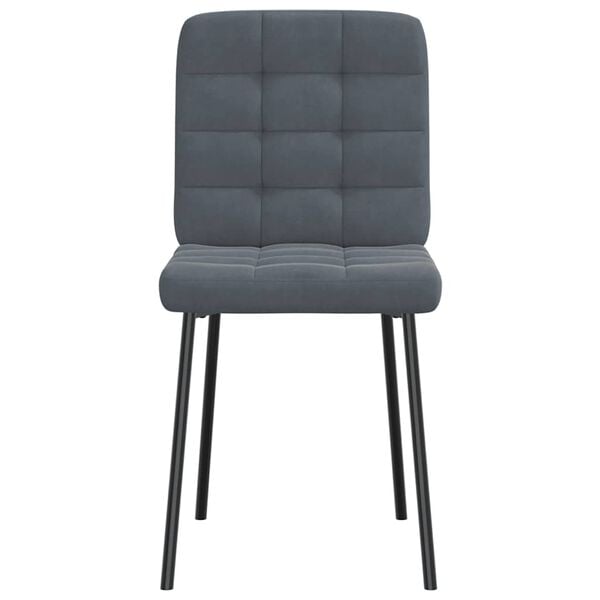 vidaXL spisebordsstole 6 stk. velour m&oslash;rkegr&aring;