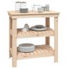 vidaXL arbejdsbord 78,5x50x80 cm massivt fyrretræ